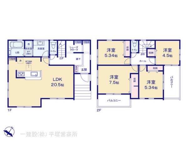 リーブルガーデン厚木市毛利台３丁目の見取り図