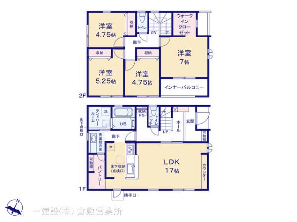 リーブルガーデン岡山中区山崎の見取り図