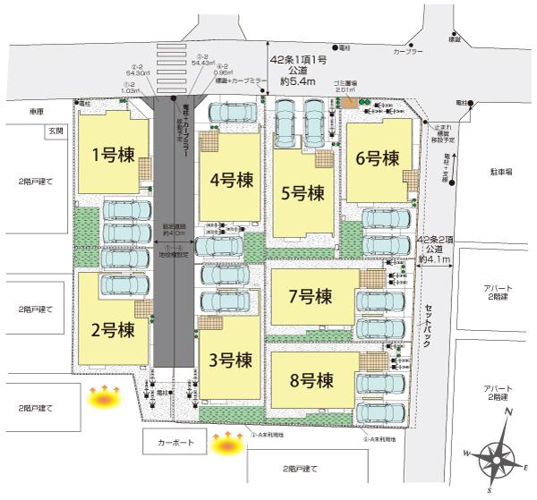 ブルーミングガーデン所沢市小手指元町２丁目８棟の見取り図
