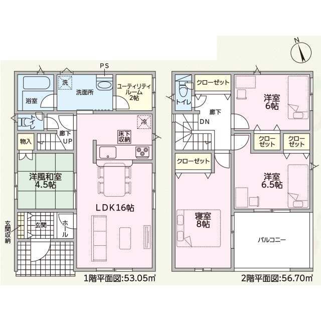 クレイドルガーデン坂井市春江町江留下宇和江 第3の見取り図