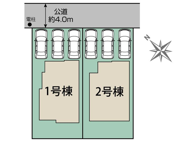 ブルーミングガーデン八千代市八千代台西５丁目２棟の見取り図