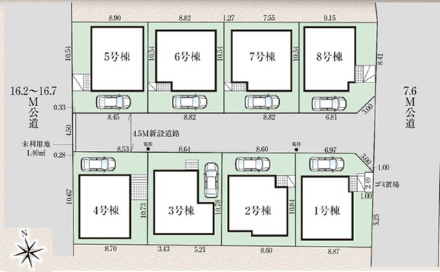 グラファーレ4241葛飾区東金町４期８棟の見取り図