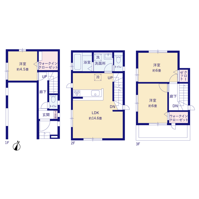 グラファーレ4259川崎市梶ヶ谷３期２棟の見取り図