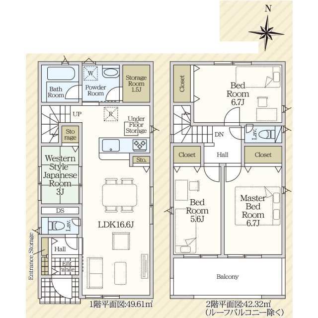 クレイドルガーデン名古屋市港区名四町 第2の見取り図