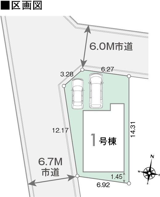 リナージュ京都市伏見区日野岡西町０１期の見取り図