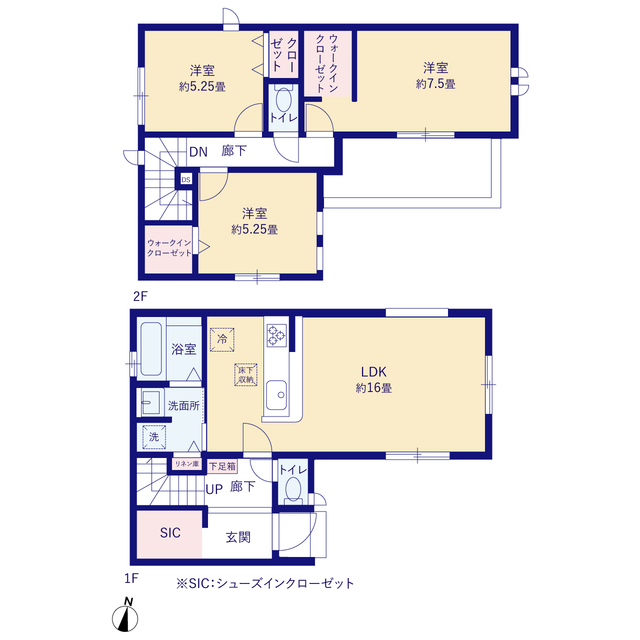 グラファーレ4282富士見市水谷東１４期１棟の見取り図