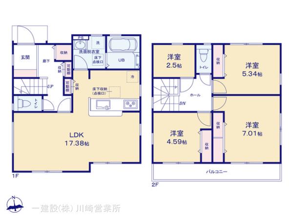 リーブルガーデン港北区下田町３丁目の見取り図