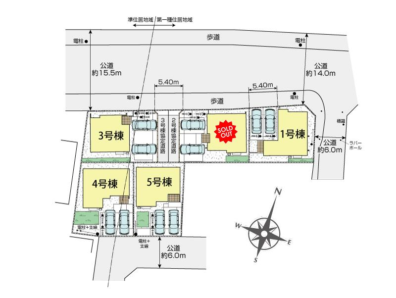 ブルーミングガーデン日高市四本木１丁目３期５棟の見取り図