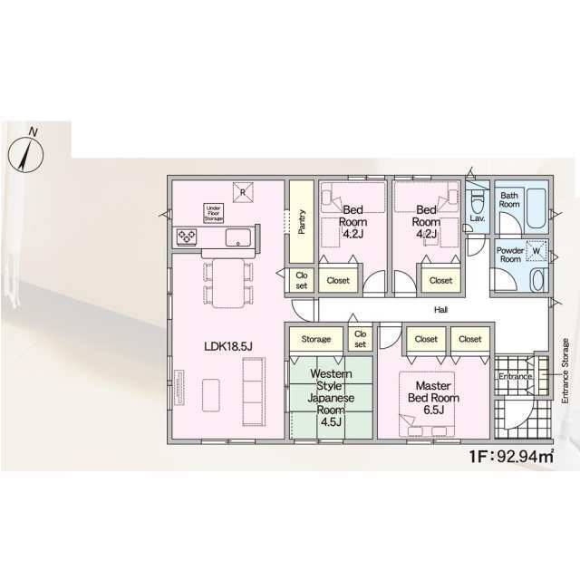 クレイドルガーデン大牟田市唐船 第2の見取り図
