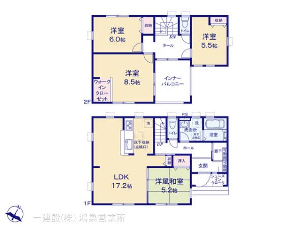 リーブルガーデン上尾上の見取り図