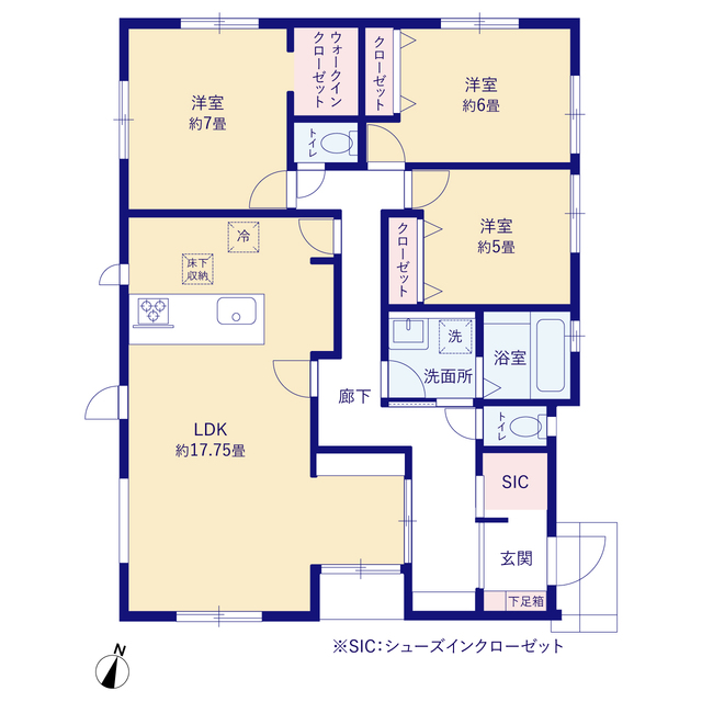 グラファーレ4214所沢市下富１１期１棟の見取り図