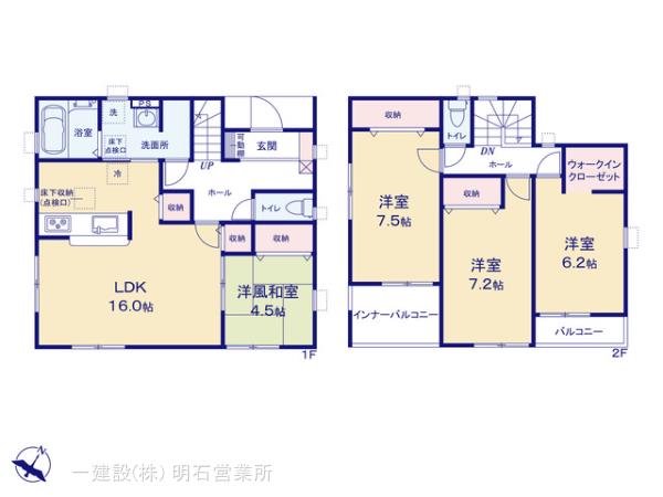 リーブルガーデン姫路市御立東6期の見取り図
