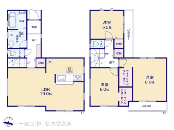 リーブルガーデン寝屋川市清水町３期の見取り図