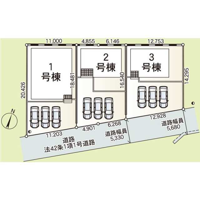 クレイドルガーデン前橋市粕川町新屋 第2の見取り図