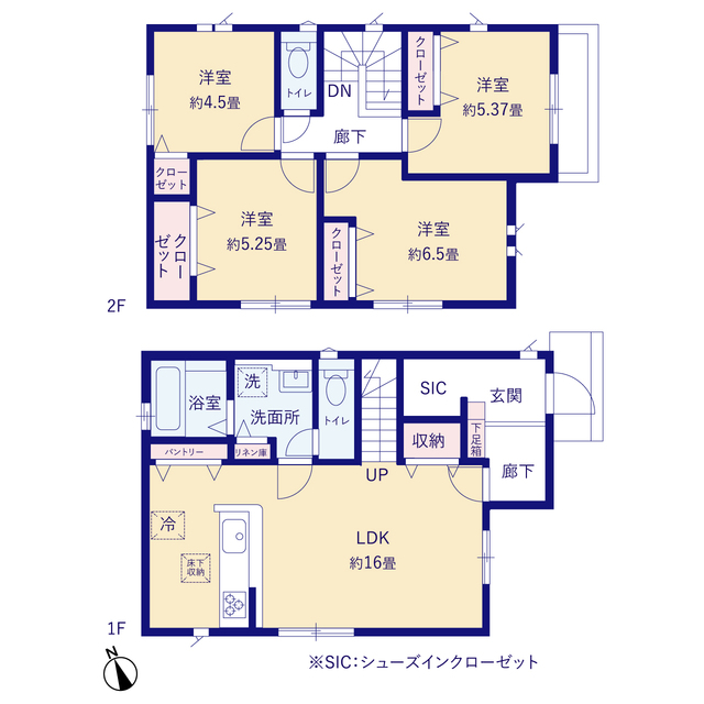 グラファーレ4205藤沢市石川２期１棟の見取り図