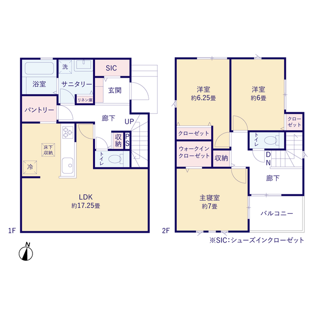 ティアラ4291西東京市南町３期１４棟の見取り図