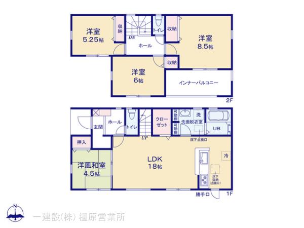 リーブルガーデン桜井市大豆越７期の見取り図