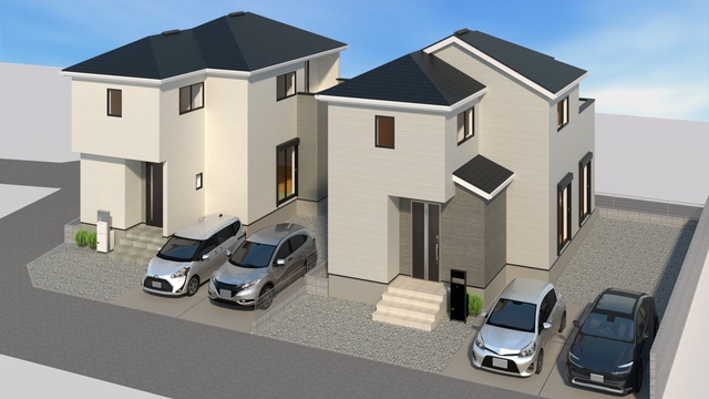 分譲地完成外観予想パース
※ＣＧイメージにつき実際と異なる場合がございます。