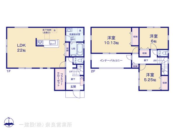 リーブルガーデン奈良法蓮町２１期の見取り図