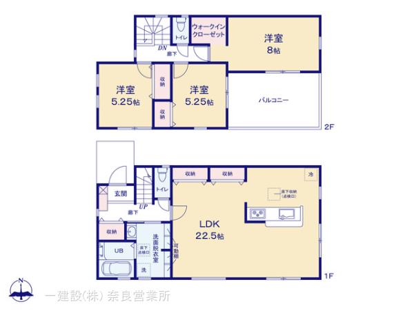 リーブルガーデン奈良法蓮町２３期の見取り図