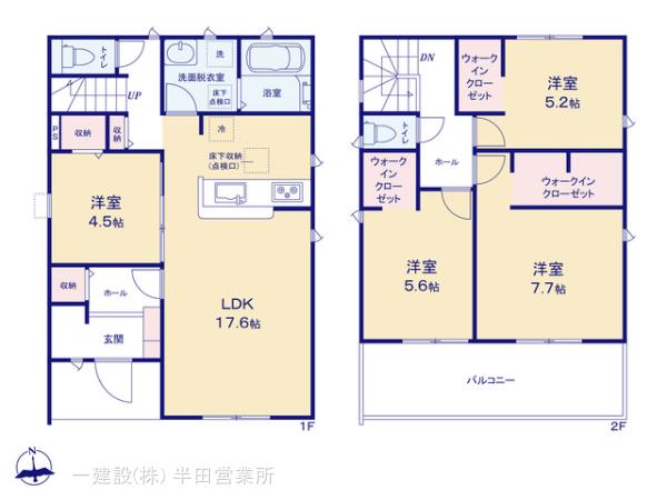 リーブルガーデン東海市富木島町北島第２の見取り図