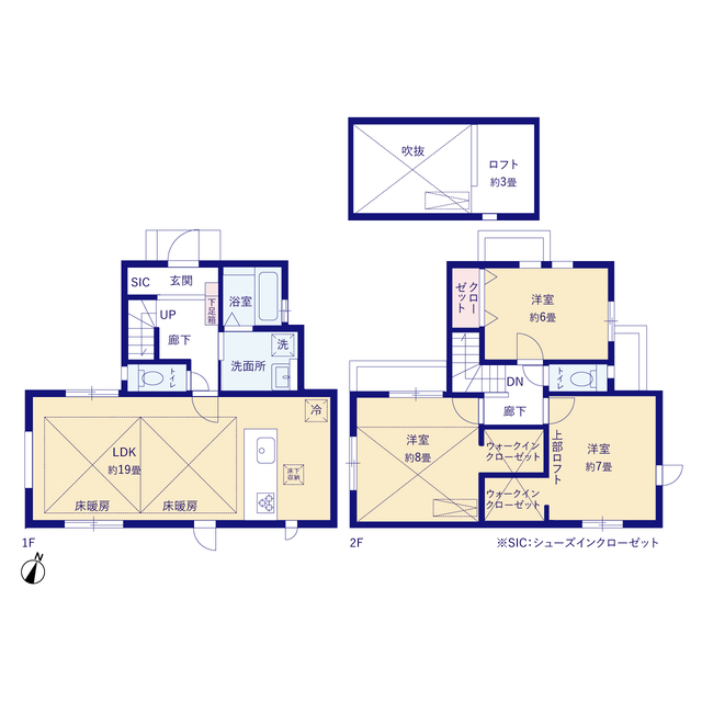 グラファーレ4310世田谷区千歳台２期１棟の見取り図