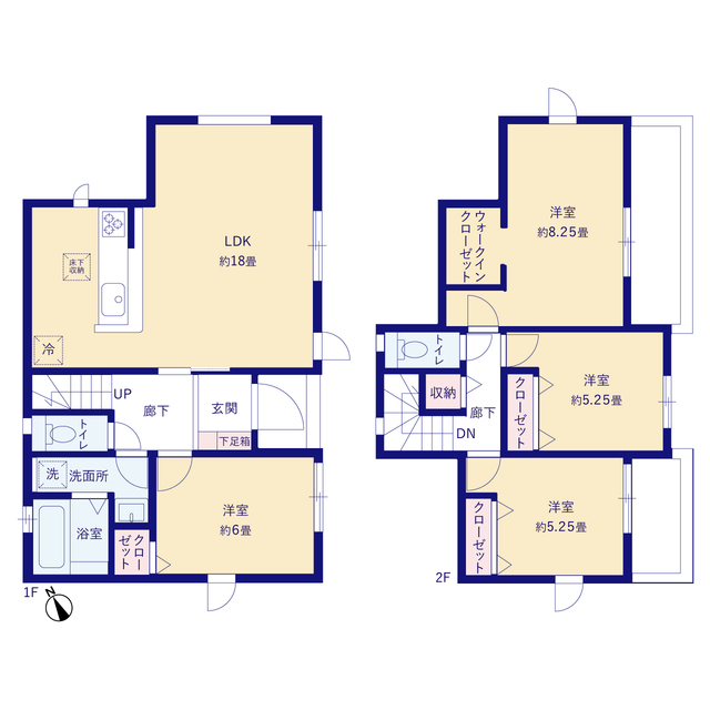 グラファーレ4310日野市南平１９期１棟の見取り図