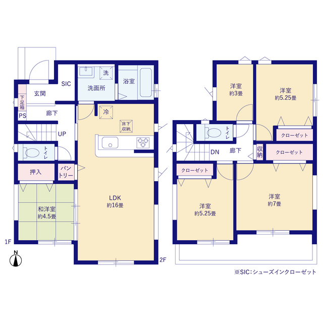 グラファーレ4397海老名市社家５期１棟の見取り図
