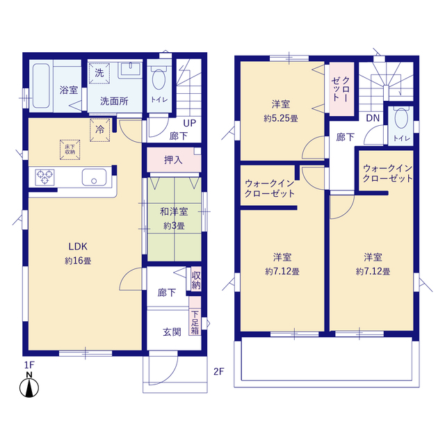 グラファーレ4319川口市伊刈４期３棟の見取り図