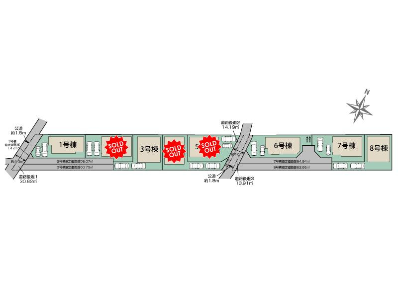 ブルーミングガーデン大和市中央林間西５丁目８棟の見取り図
