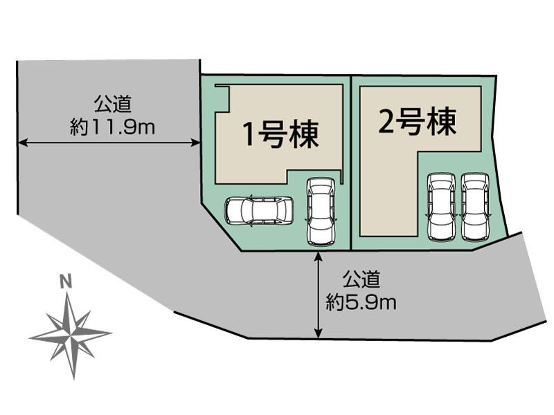 ブルーミングガーデン岡崎市若松町大廻２棟の見取り図