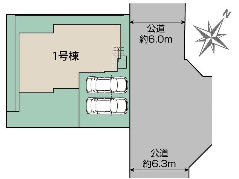 ブルーミングガーデン川西市大和東５丁目２期１棟の見取り図
