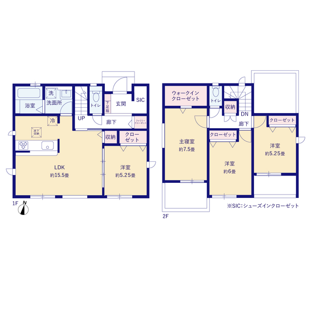 グラファーレ4237犬山市羽黒２期５棟の見取り図