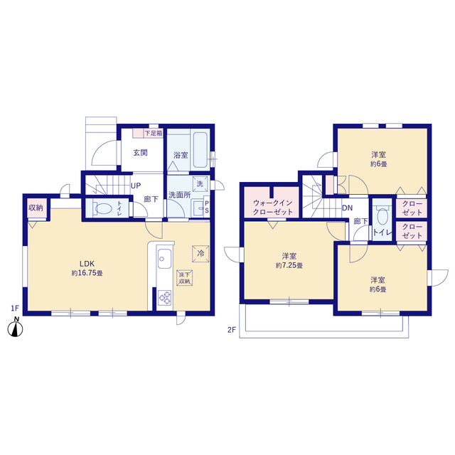 グラファーレ4282東久留米市本町３期２棟の見取り図