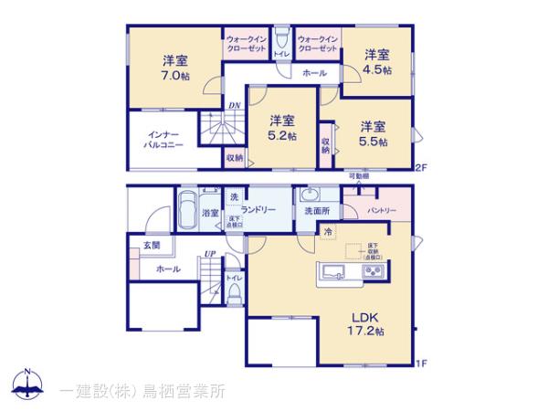 リーブルガーデン小郡市大崎第六の見取り図