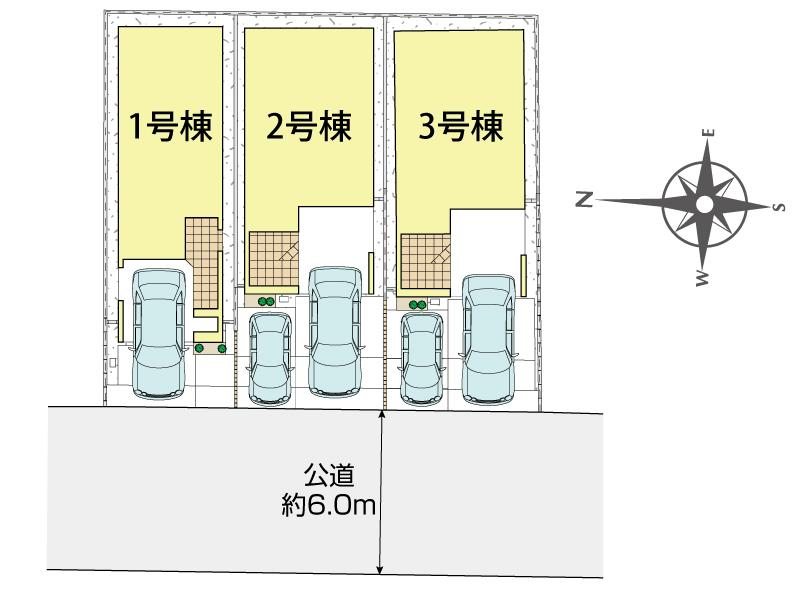 ブルーミングガーデン川口市弥平１丁目３棟の見取り図