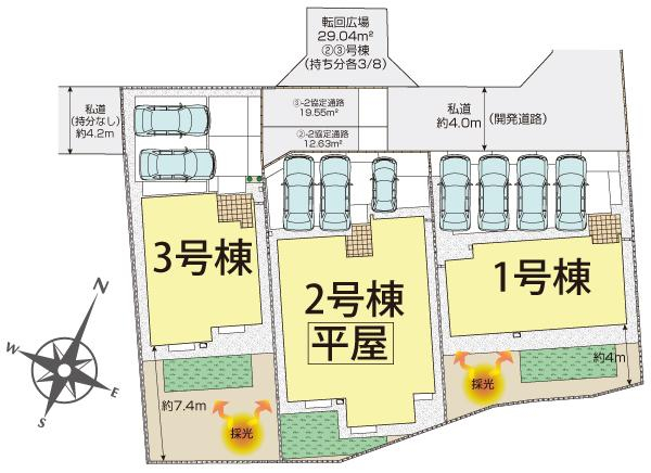 ブルーミングガーデン上尾市上３棟の見取り図