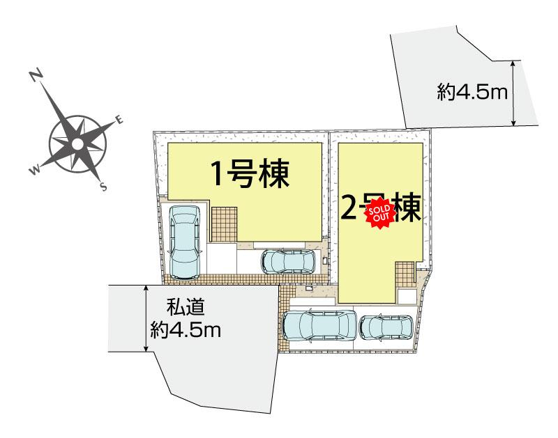 ブルーミングガーデン市川市宮久保６丁目２棟の見取り図