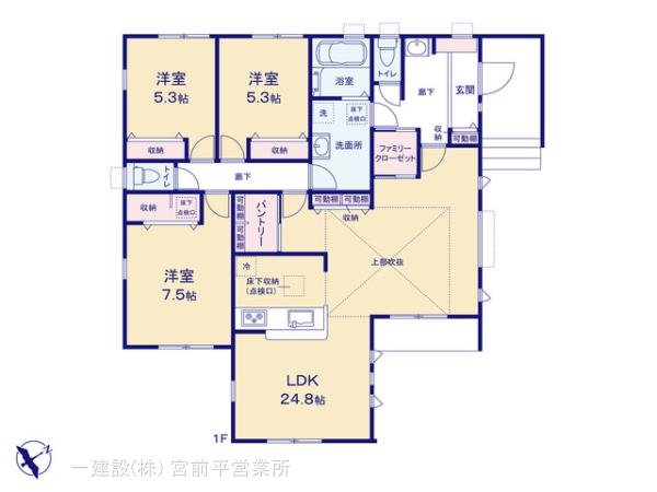 リーブルガーデン町田市能ケ谷７丁目の見取り図