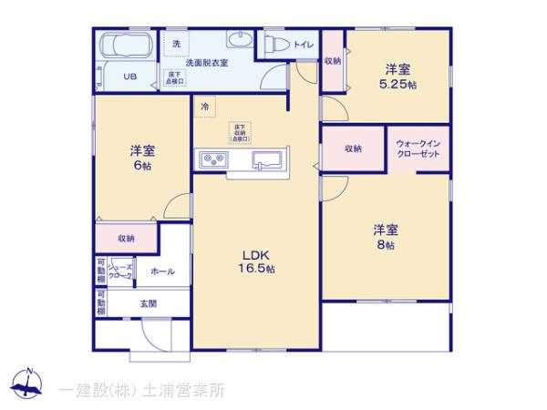リーブルガーデン第１常総市相野谷町の見取り図