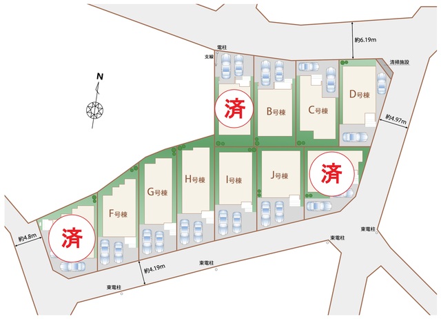 ハートフルタウン新座石神6期の見取り図