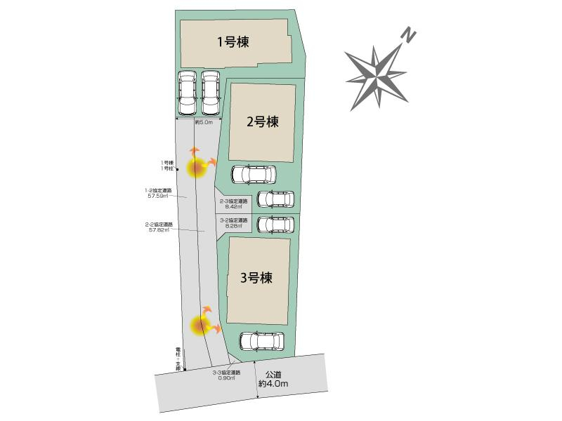 ブルーミングガーデン鴻巣市本町７丁目３棟の見取り図
