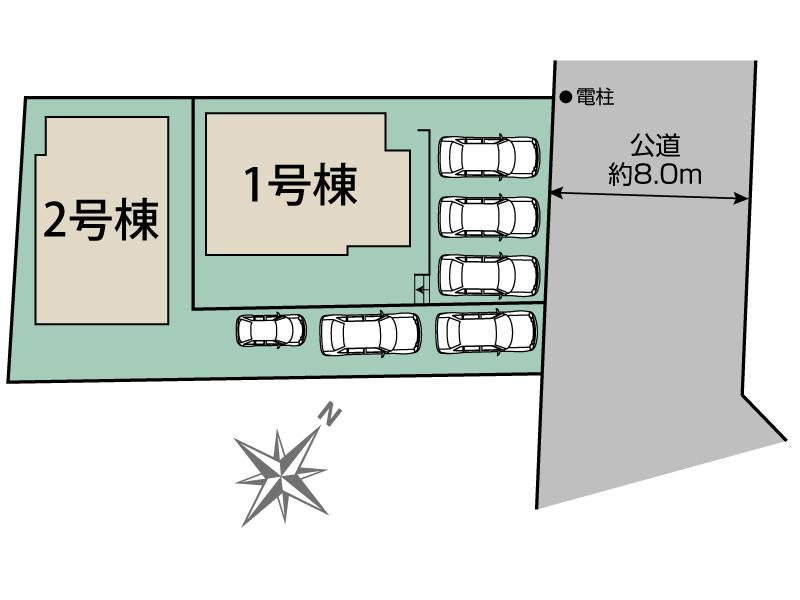 ブルーミングガーデン千葉市若葉区千城台南４丁目２棟の見取り図