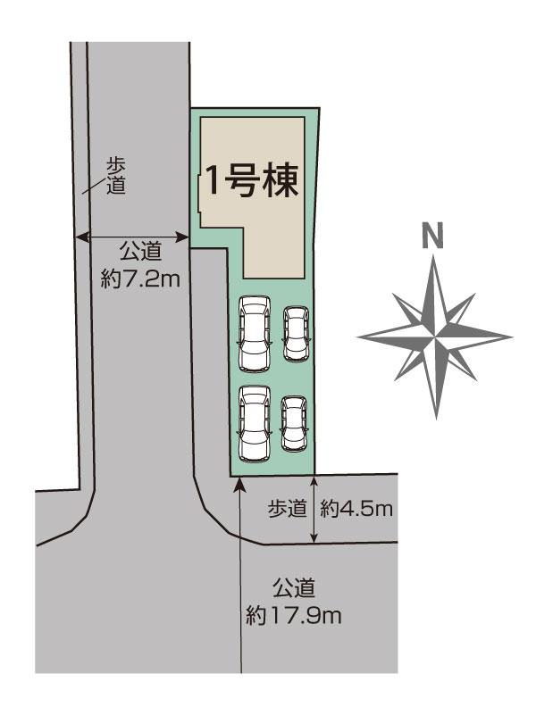 ブルーミングガーデン磐田市見付２期１棟の見取り図