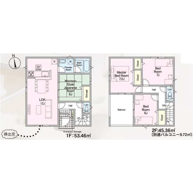 クレイドルガーデン新宮町緑ケ浜 第2の見取り図