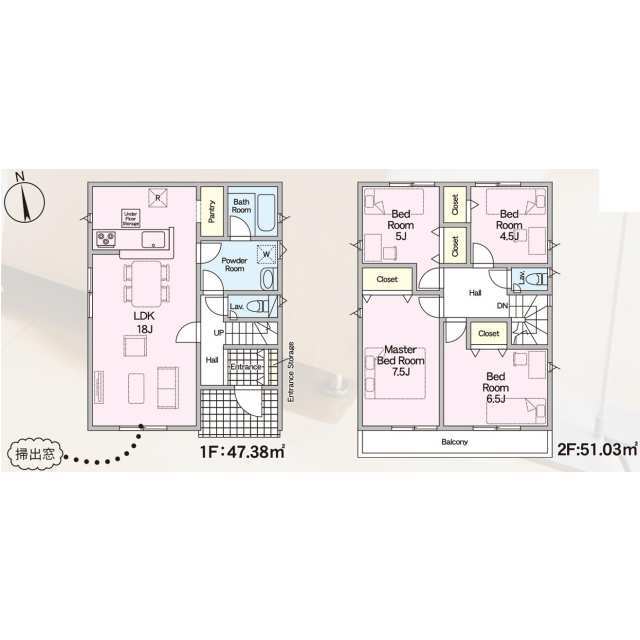 クレイドルガーデン新宮町緑ケ浜 第2の見取り図
