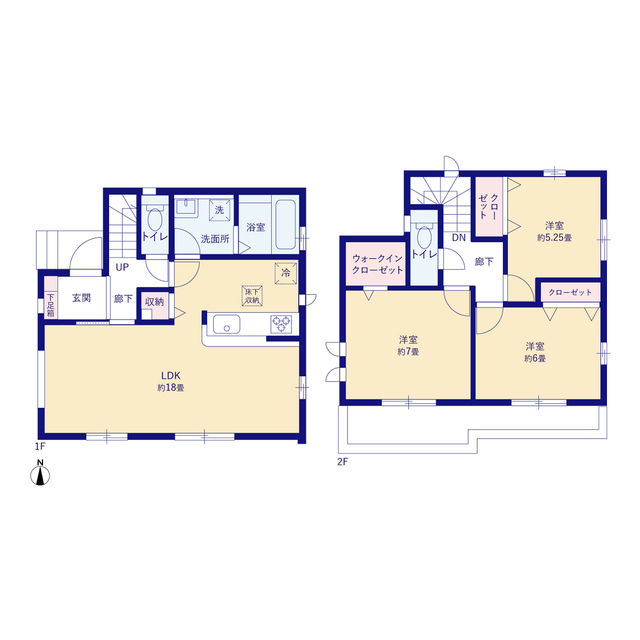 グラファーレ4222柏市光ヶ丘８期３棟の見取り図
