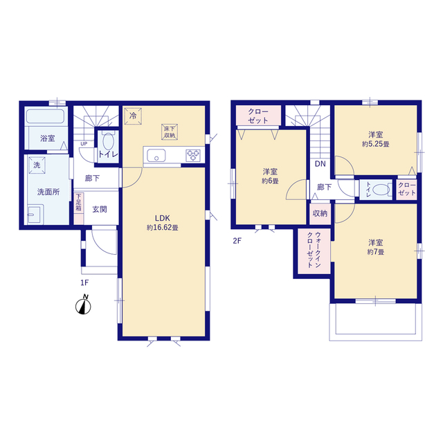 グラファーレ4322柏市東２期２棟の見取り図