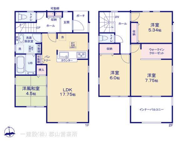 リーブルガーデン笹谷大谷地の見取り図