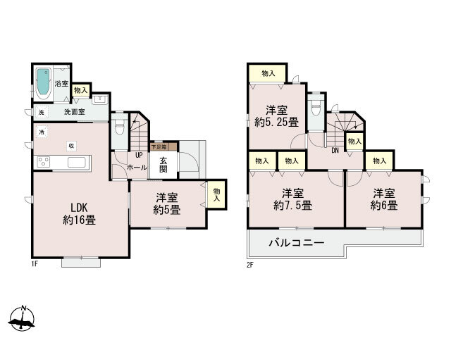 ハートフルタウン相模原市中央区陽光台4丁目5762の見取り図